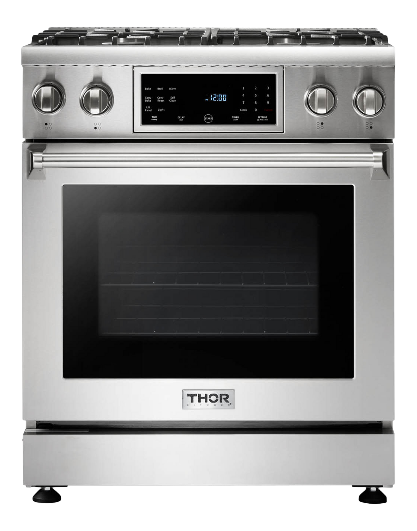 THOR Kitchen 30-Inch Tilt Panel Gas Range - Professional - TRG3001