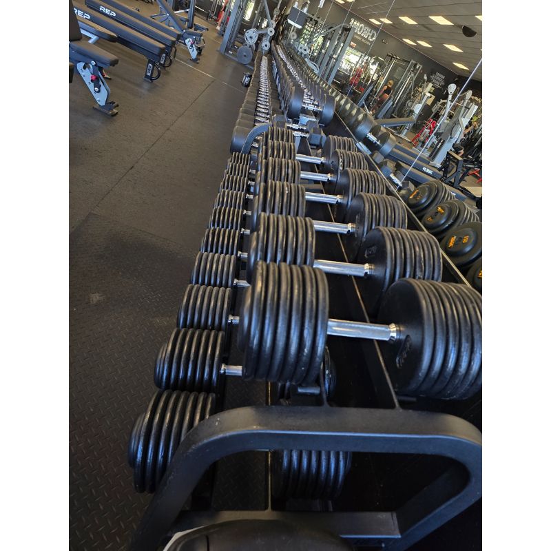 TROY PFD-R Pro-Style Dumbbells Sets with Rubber Ends