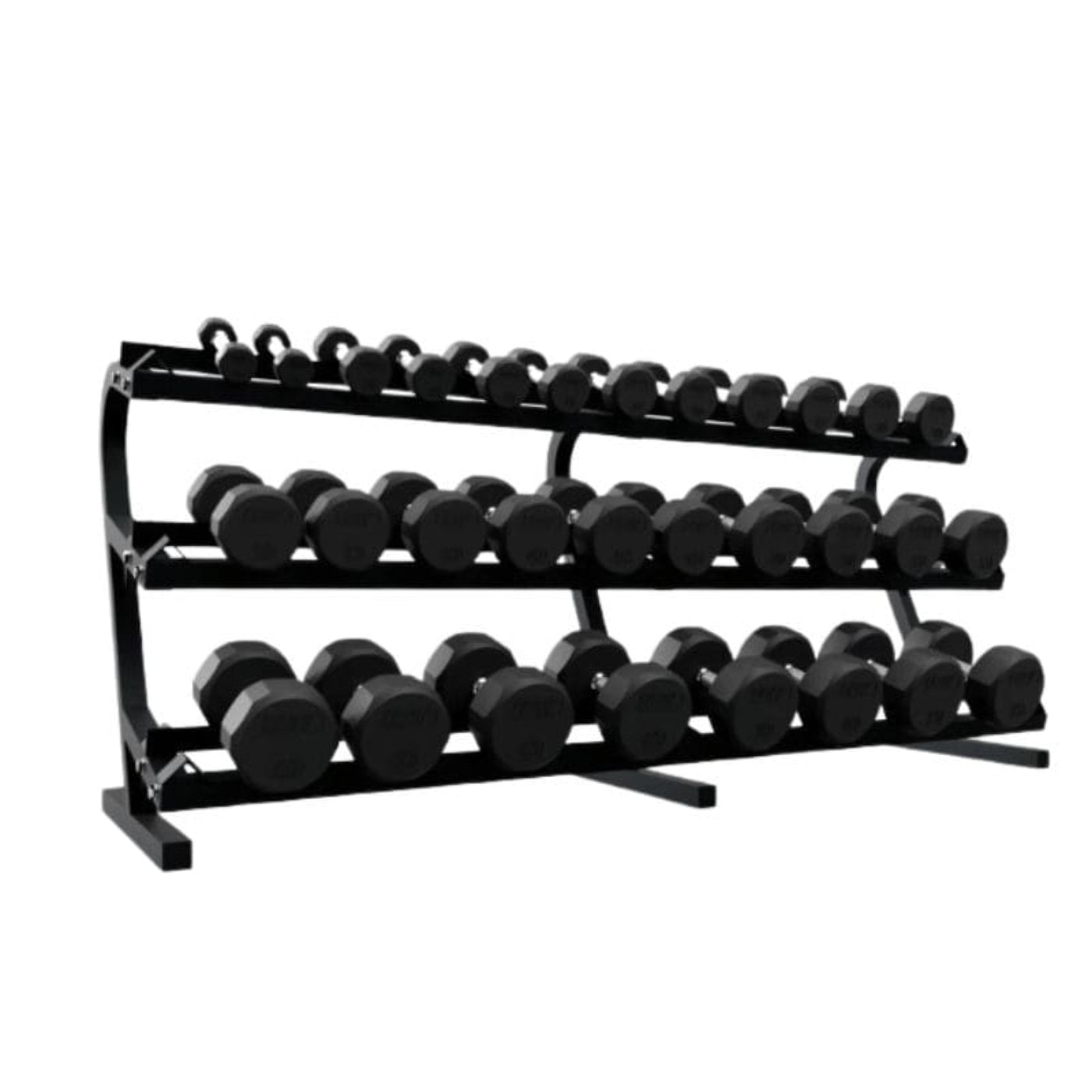TROY TSD-R  12-Sided Rubber Encased Dumbbells - (2) TSD-003R