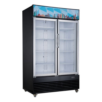 Chef AAA - TSM-41R Commercial 47" 2 Glass Door Merchandiser Refrigerator 34.40 cu.ft - TSM-41R