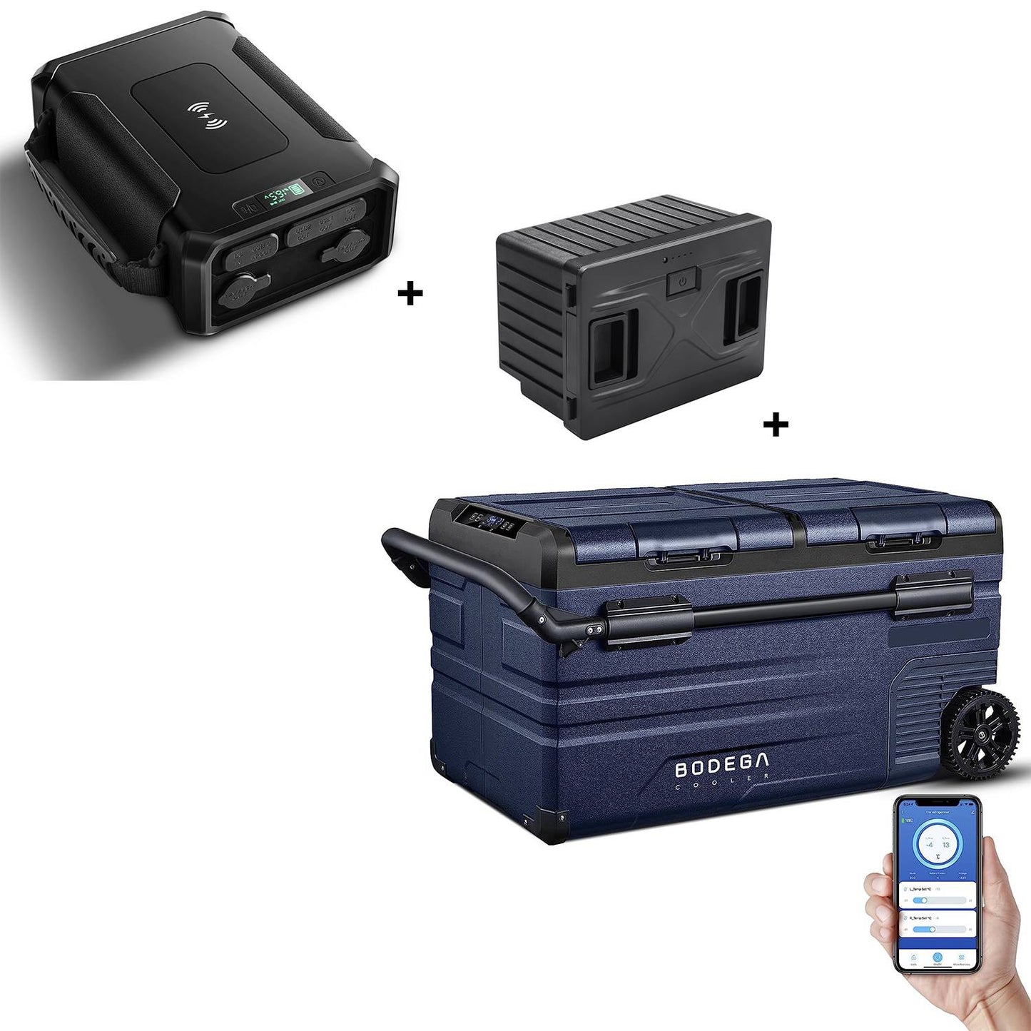 BODEGAcooler Portable Freezer 80Qt/75L With Batteries - TWW75+Batteries