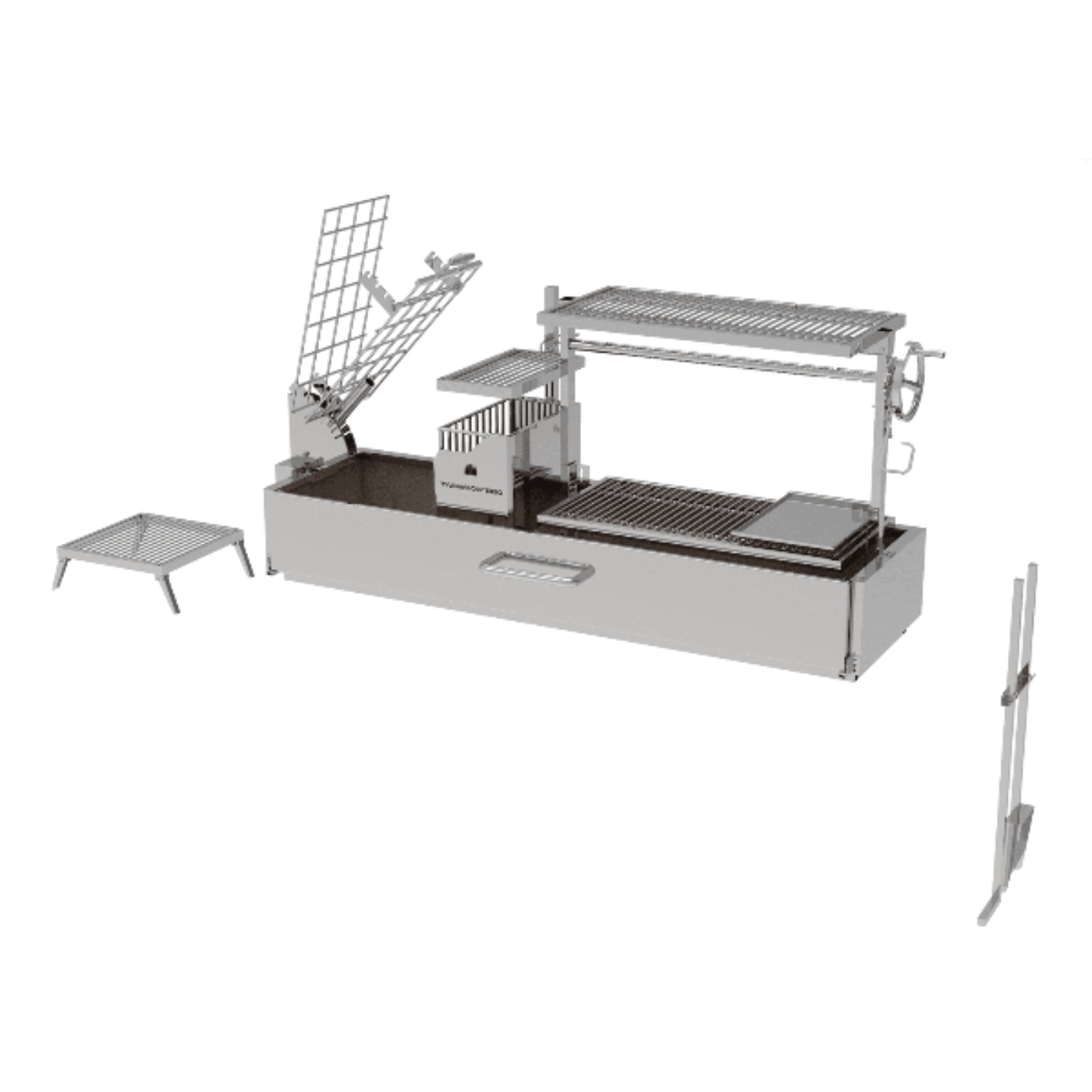 Tagwood BBQ Argentine Santa Maria Wood Fire & Charcoal Grill - BBQ08SS