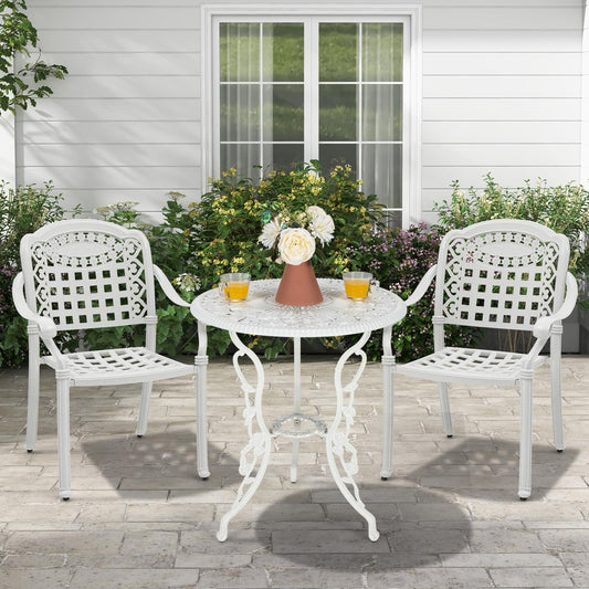 Tangkula Set of 2 Cast Aluminum Patio Dining Chairs - 2*NP11299CP-2