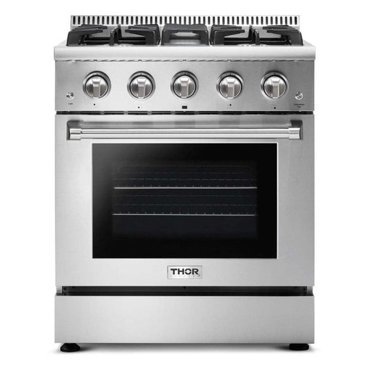 Thor Kitchen 30 in. 4.2 cu. ft. Professional Propane Gas Range in Stainless Steel, HRG3080ULP