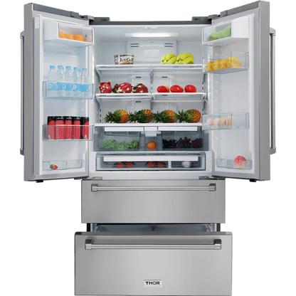 Thor Kitchen Appliance Package - 30 inch Electric Range, Counter-Depth Refrigerator, Dishwasher, AP-HRE3001-2