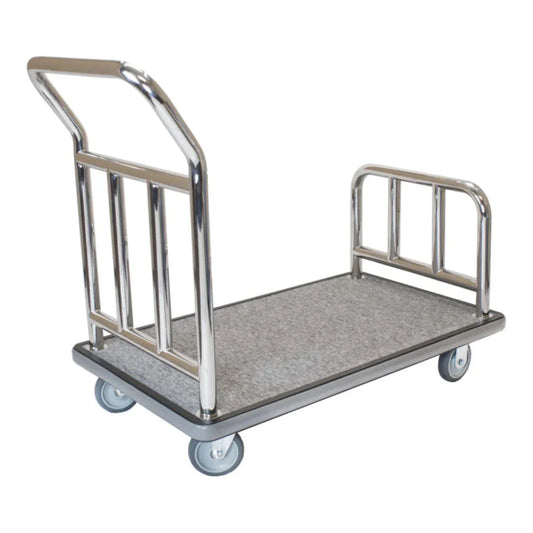 Hospitality 1 Source UCHSSGG-5 Utility Cart; Stainless Steel — Grey/Grey Deck; 5" semi-pneumatic wheels - UCHSSGG-5