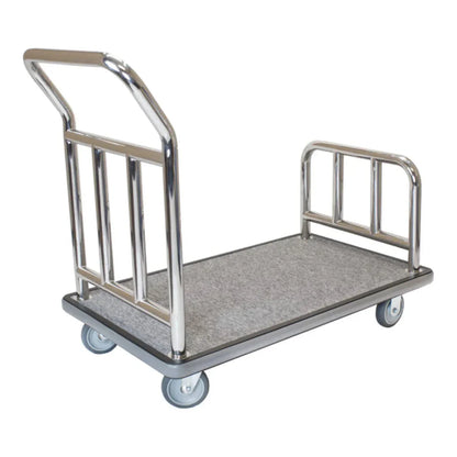 Hospitality 1 Source UCHSSGG-5 Utility Cart; Stainless Steel — Grey/Grey Deck; 5" semi-pneumatic wheels - UCHSSGG-5