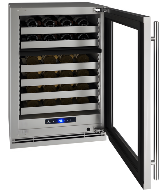 U-Line - 24" 5 Class Dual-Zone Wine Refrigerator - HWD524 - UHWD524-SG01A