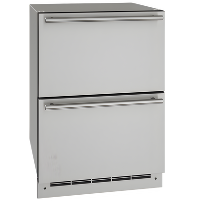 U-Line - 24" Refrigerator Drawers - 115 V - ODR124 - UODR124-SS61A