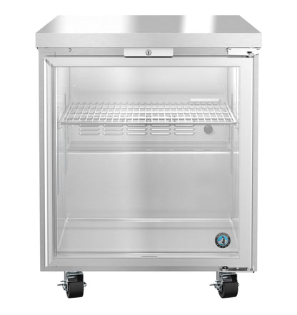 Hoshizaki 27" Wide 1 Glass Door Undercounter Refrigerator - UR27B-GLP01