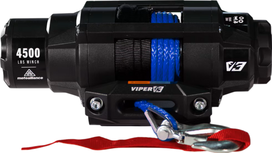 MotoAlliance Viper UTV Winch V3 Standard Spool 4500lbs New - V34500_BL