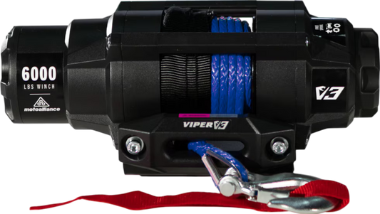 MotoAlliance Viper UTV Winch V3 Standard Spool 6000lbs New - V36000_BL