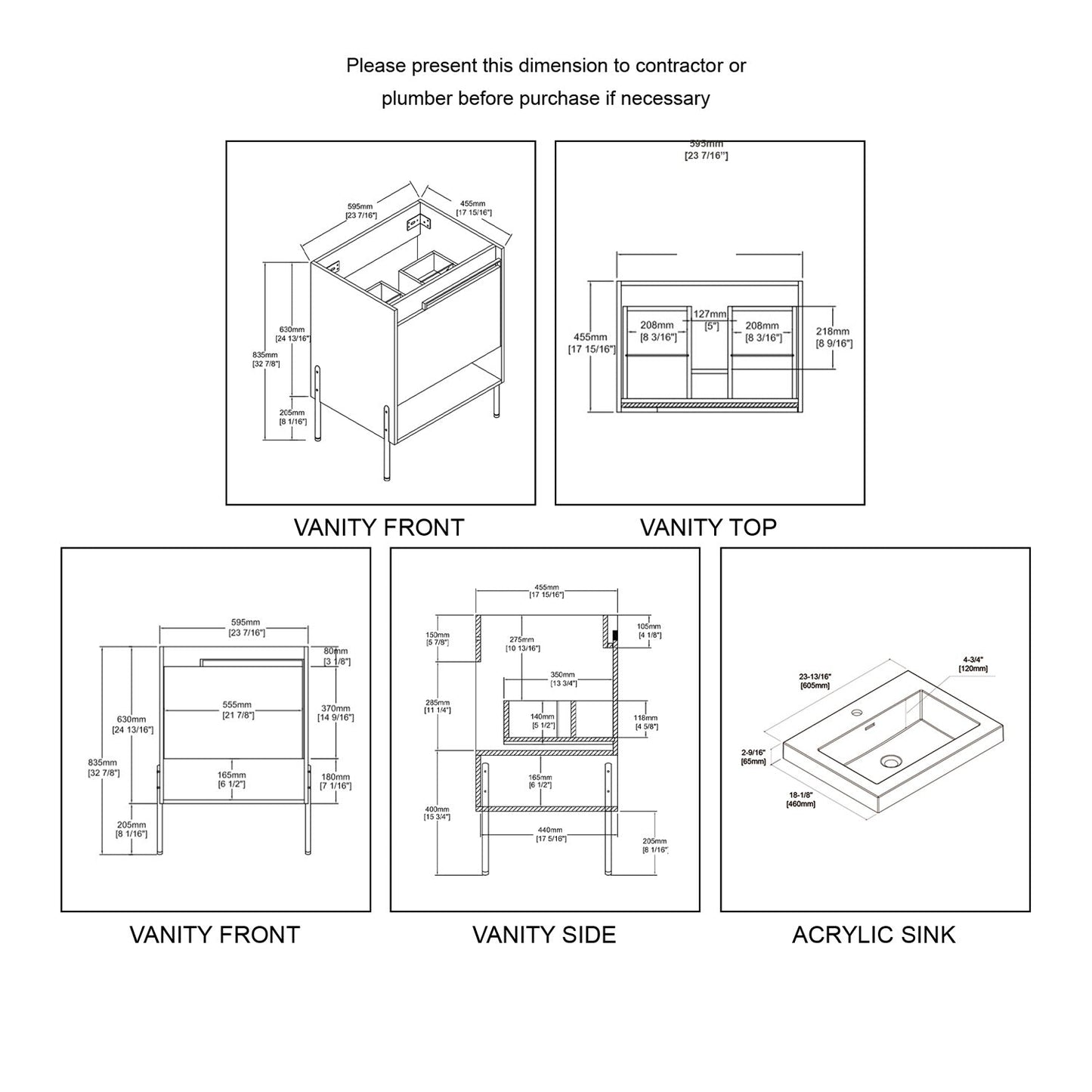 Blossom Turin 24″ Bathroom Vanity - V8031 24 01 - Backyard Provider