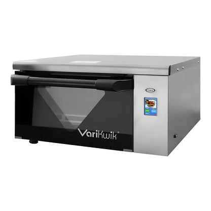 Cadco VariKwik VK-120-SS Stainless Steel Countertop High-Speed Oven with Touchscreen - 1,650W, 120V - VK-120-SS