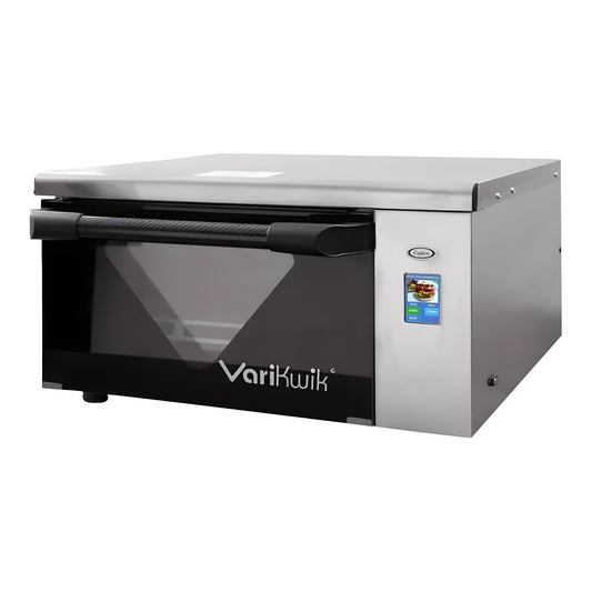 Cadco VariKwik VKII-220-SS+ Stainless Steel Countertop High-Speed Oven with 7" Touchscreen - 4,200W, 220V - VKll-220-SS+