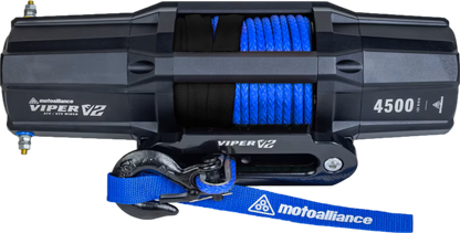 MotoAlliance Viper V2 ATV/UTV Winch Wide Spool 4500lbs New - VT4500SE_BL