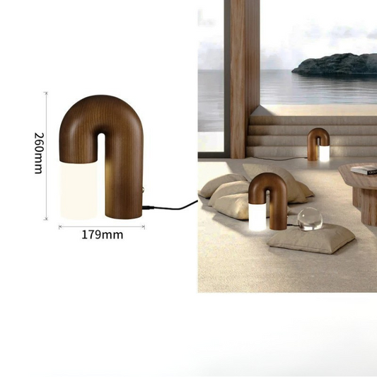 Vintage Solid Ash Wood + Acrylic LED Wall Lamp - Procure Décor