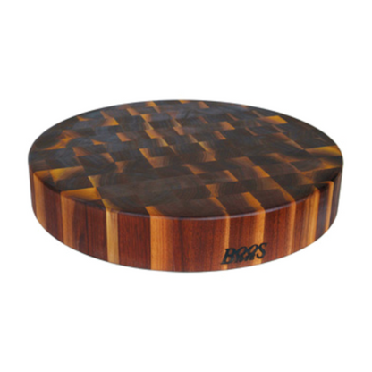 John Boos WAL-CCB183-R Chinese Chopping Block, American Black Walnut 18"Diameter - JBWALCCB183R