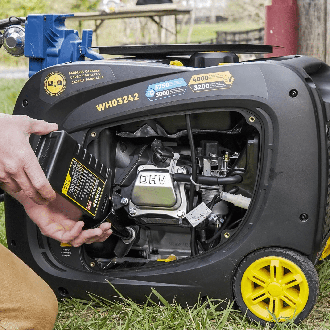Firman WH03242 Dual Fuel Gas Propane Inverter Generator 3200W/4000W 30 Amp Low THD Parallel Ready with Electric Start Manufacturer RFB WH03242