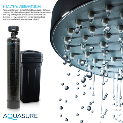 Aquasure Signature Series | 48,000 Grains Water Softener with 12 GPM Quantum De-Activator System and Triple Purpose Carbon Pre-Filter - AS-WSUV48D