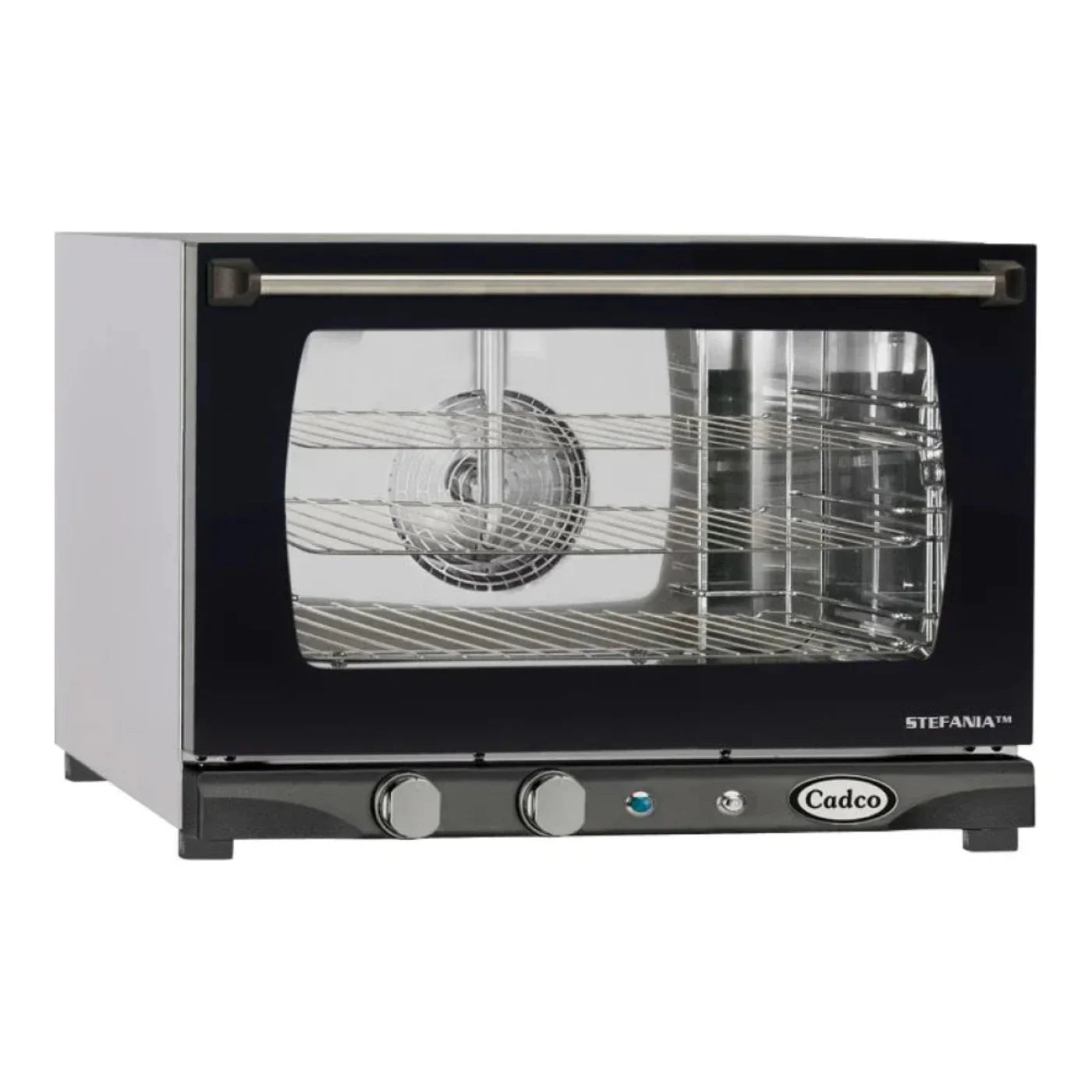 Cadco Stefania XAF-113 3-Shelf Half Size Heavy-Duty Manual Countertop Convection Oven - 120V - XAF-113
