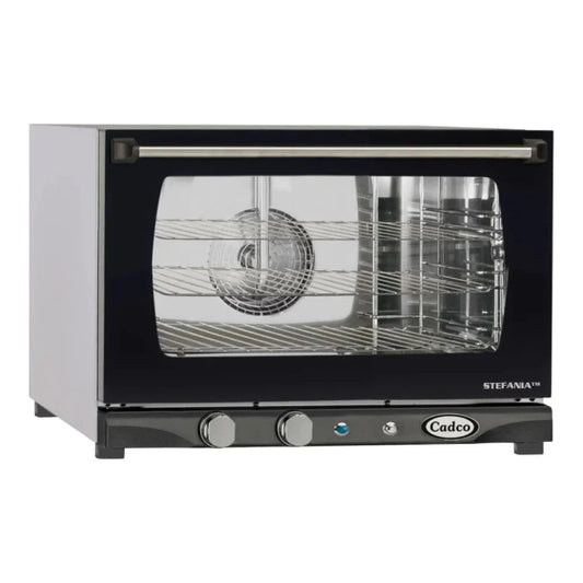 Cadco Stefania XAF-113 3-Shelf Half Size Heavy-Duty Manual Countertop Convection Oven - 120V - XAF-113