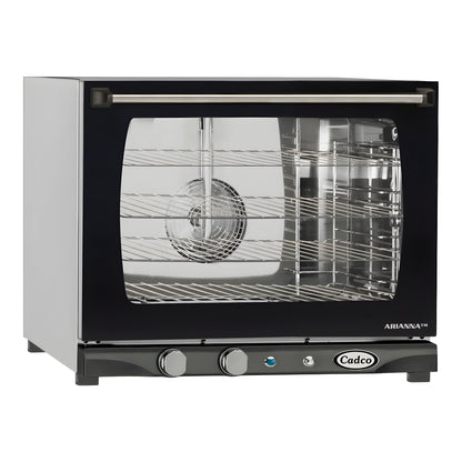 Cadco Arianna XAF-133 4-Shelf Half Size Heavy-Duty Manual Countertop Convection Oven - 208-240V - XAF-133