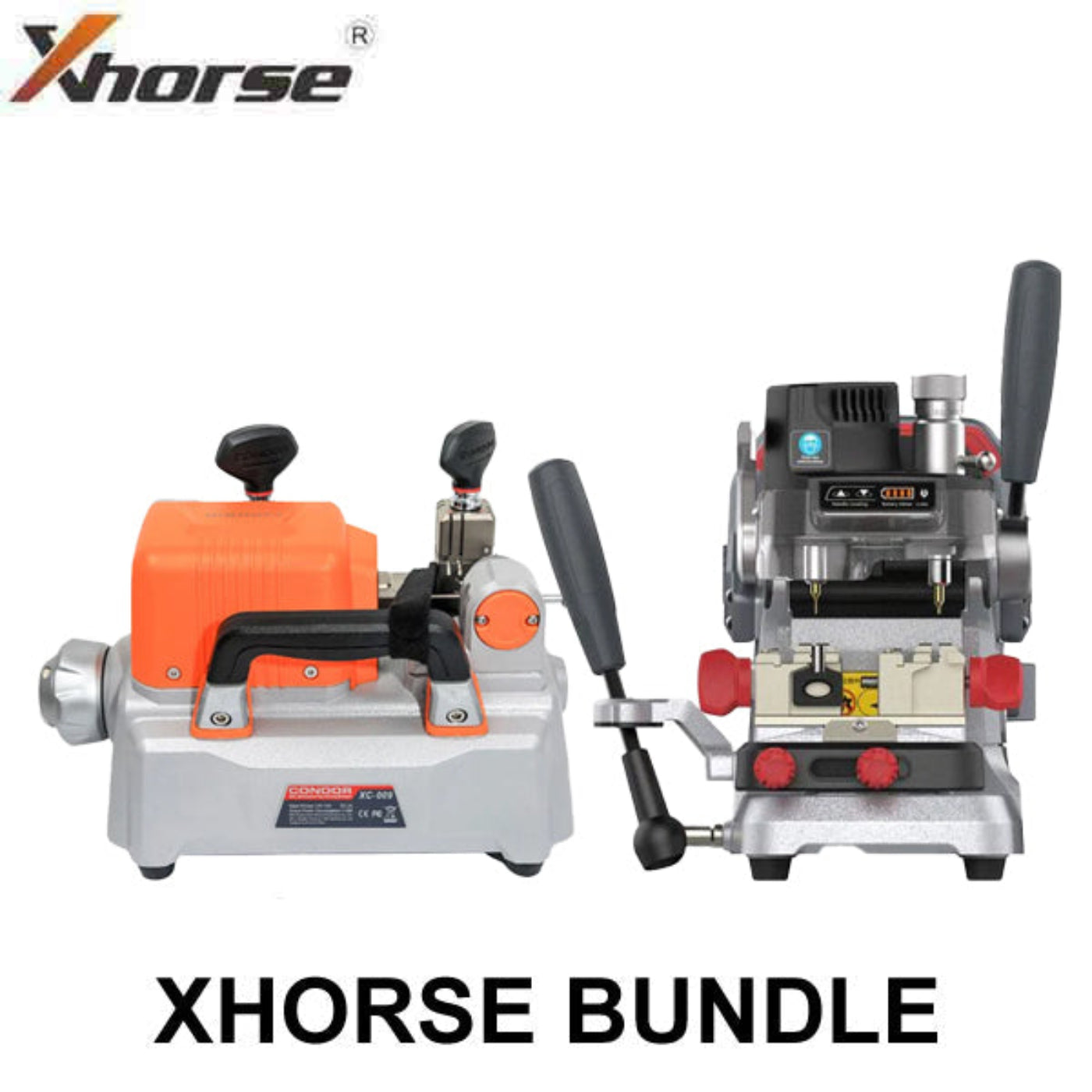 Xhorse - Complete Key Duplicating & Cutting Bundle - Condor XP-007 & XC-009 Manual Key Cutting Machines with Battery - XHS-XC009-XP-007