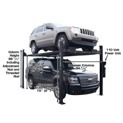 Atlas PRO8000EXT 4 Post Lift + RJ35 Sliding Jacks Combo - ATEXH-PRO8EXT-COMBO-FPD