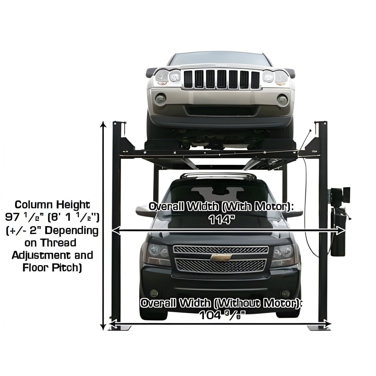 Atlas PRO8000EXT 4 Post Lift + RJ35 Sliding Jacks Combo - ATEXH-PRO8EXT-COMBO-FPD