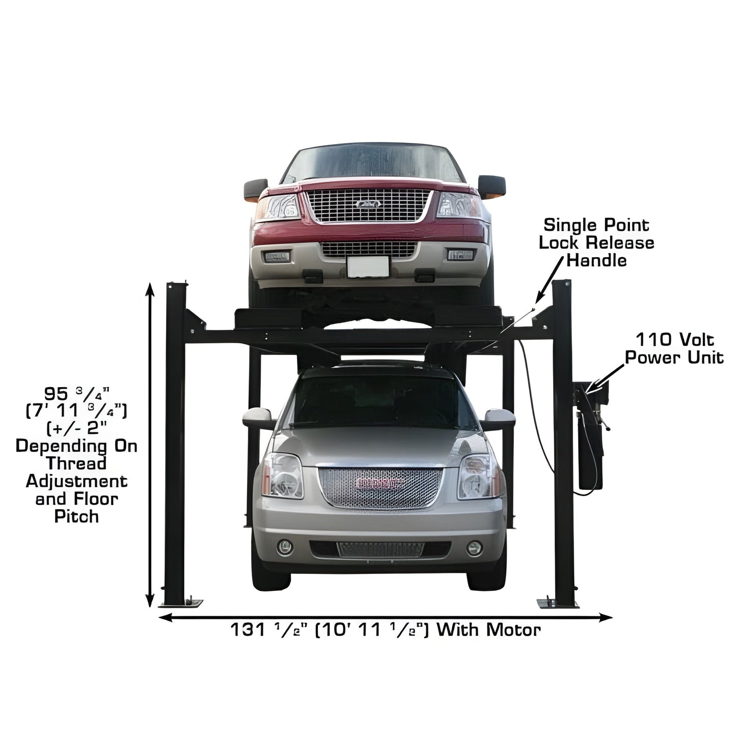Atlas PRO9000 4 Post Lift + RJ6 Rolling Jacks Combo - ATEXH-PRO9-COMBO2-FPD