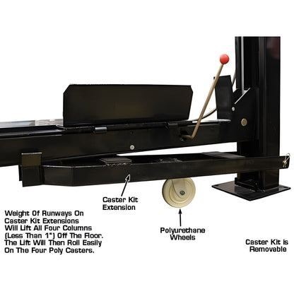 Atlas PRO9000 4 Post Lift + RJ6 Rolling Jacks Combo - ATEXH-PRO9-COMBO2-FPD