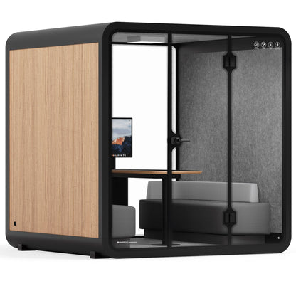 Sound box Meeting Booth Quell - 6 Person - XL-S115-DRK-GREY-ST-06-SY-05