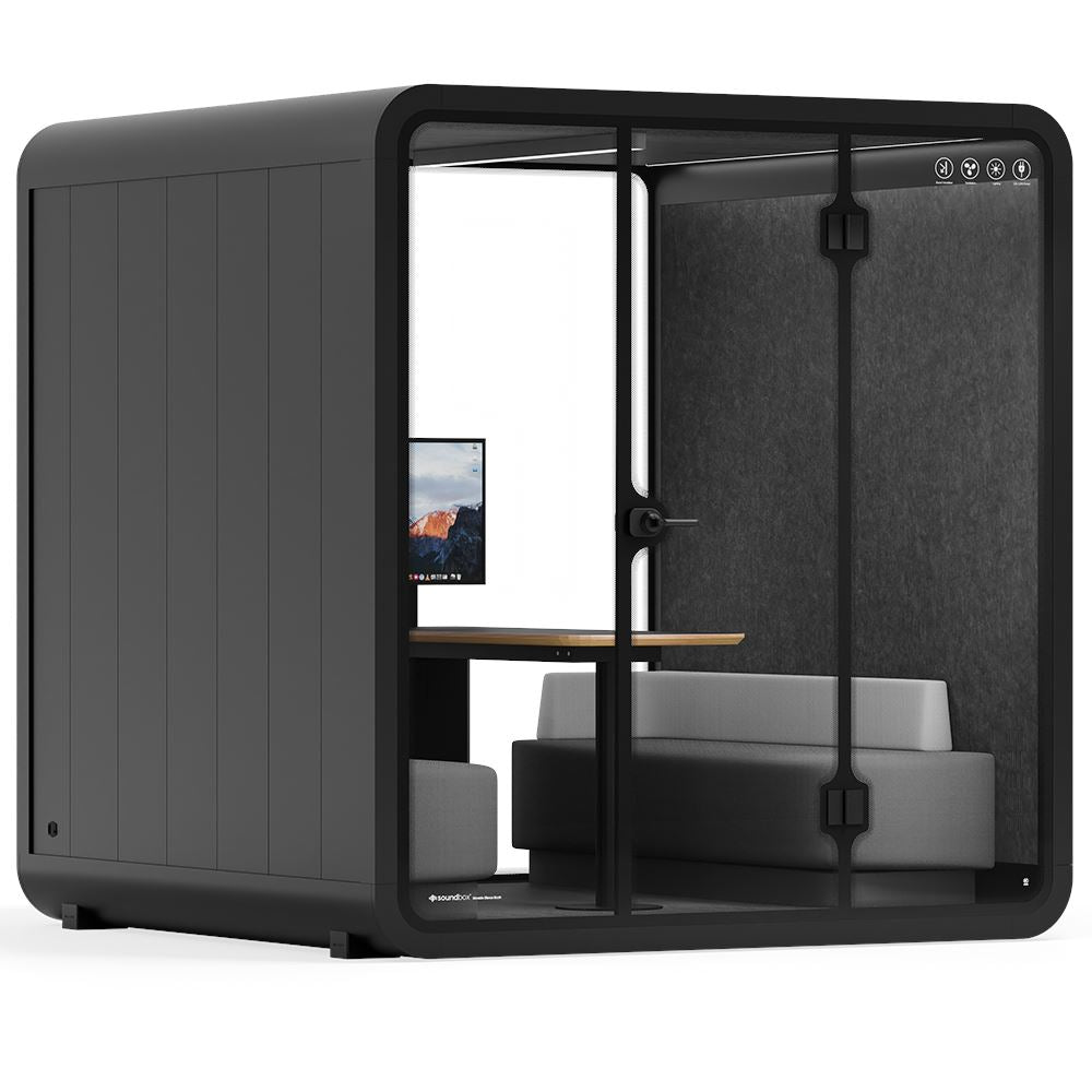 Sound box Meeting Booth Quell - 6 Person - XL-S115-DRK-GREY-ST-06-SY-05