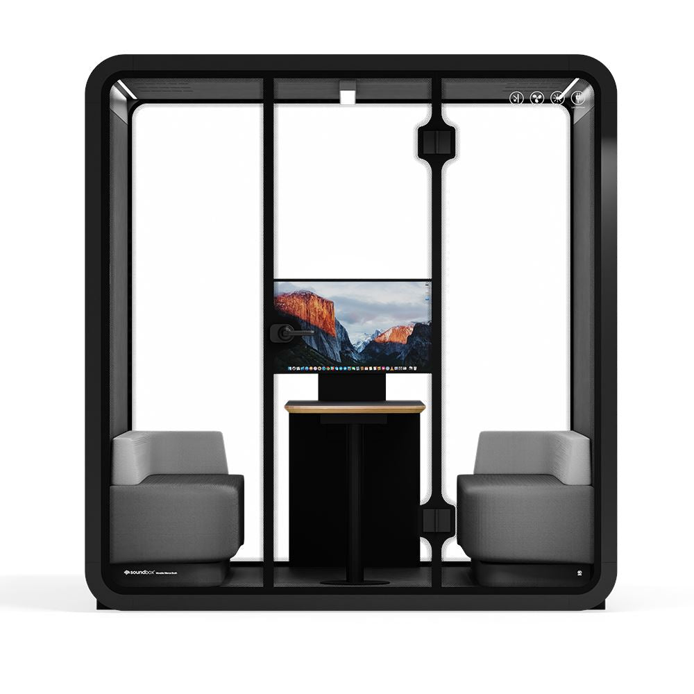Sound box Meeting Booth Quell - 6 Person - XL-S115-DRK-GREY-ST-06-SY-05