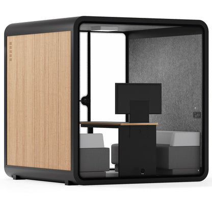 Sound box Meeting Booth Quell - 6 Person - XL-S115-DRK-GREY-ST-06-SY-05