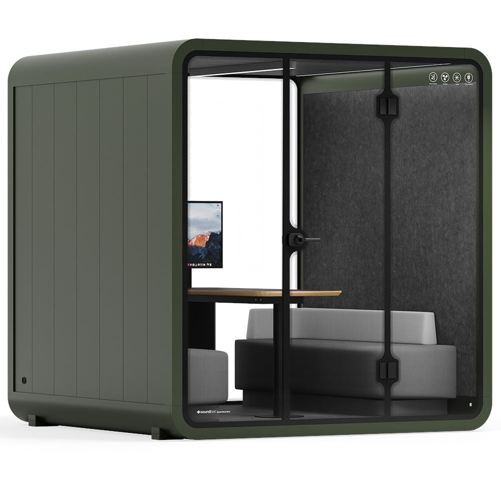 Sound box Meeting Booth Quell - 6 Person - XL-S115-DRK-GREY-ST-06-SY-05