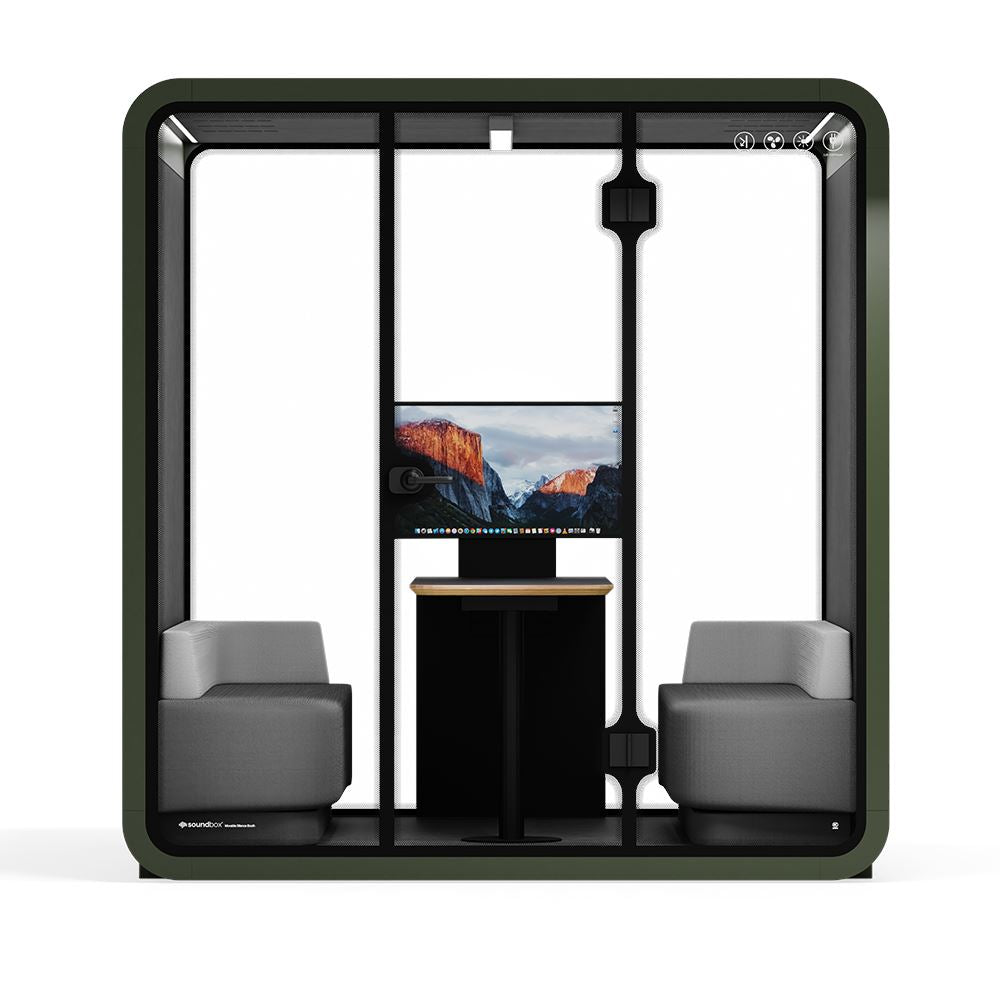 Sound box Meeting Booth Quell - 6 Person - XL-S115-DRK-GREY-ST-06-SY-05