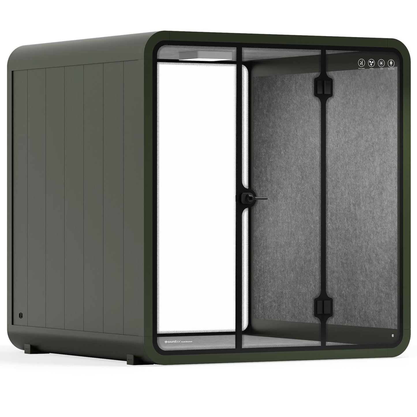 Sound box Meeting Booth Quell - 6 Person - XL-S115-DRK-GREY-ST-06-SY-05