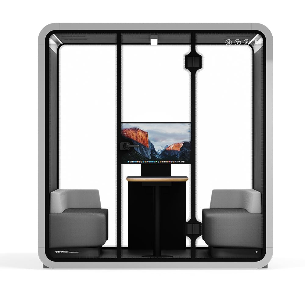 Sound box Meeting Booth Quell - 6 Person - XL-S115-DRK-GREY-ST-06-SY-05