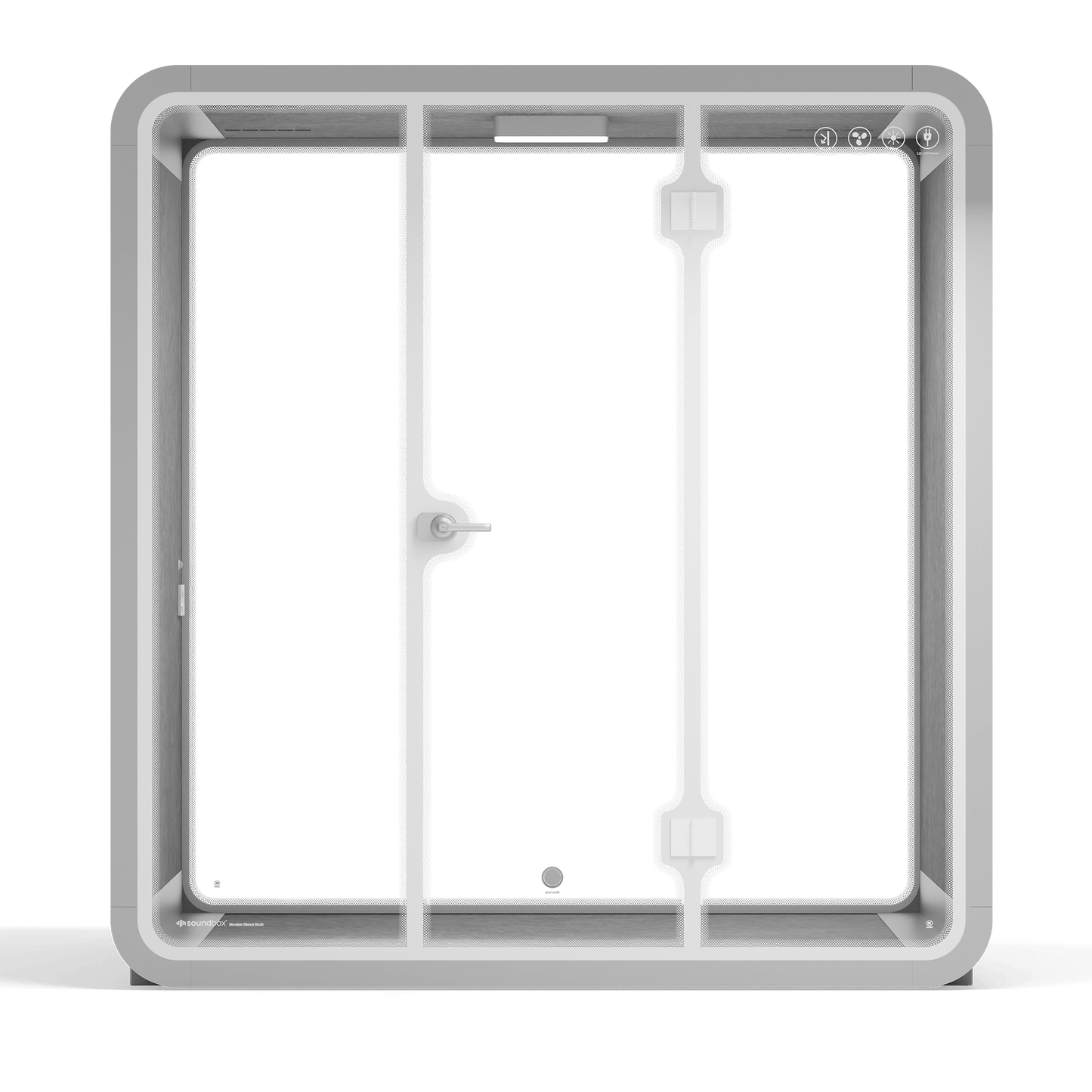 Sound box Meeting Booth Quell - 6 Person - XL-S115-DRK-GREY-ST-06-SY-05