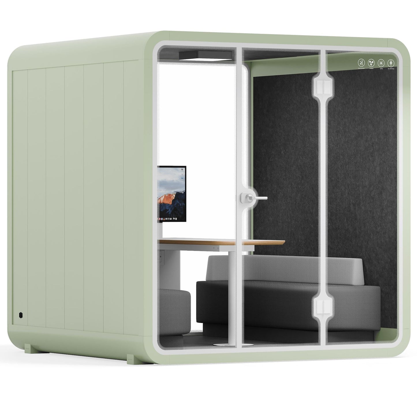 Sound box Meeting Booth Quell - 6 Person - XL-S115-DRK-GREY-ST-06-SY-05