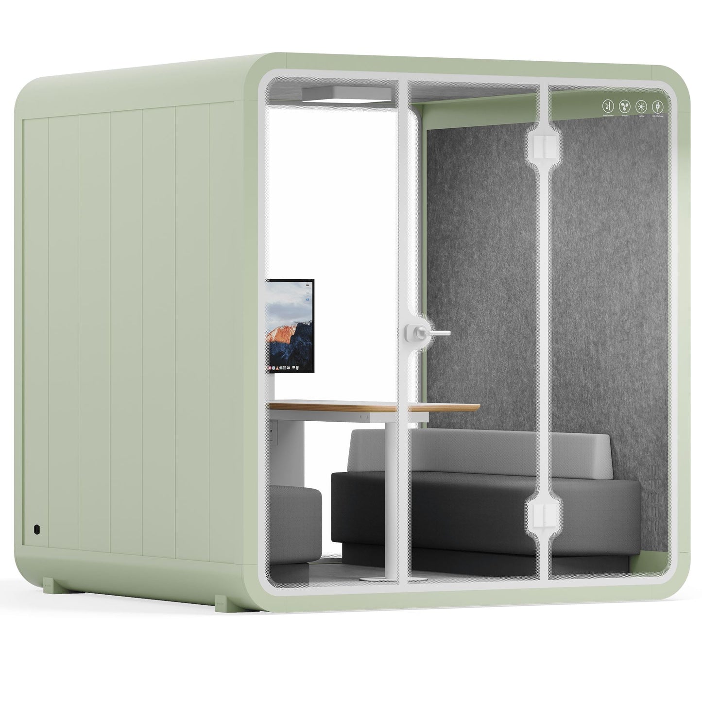 Sound box Meeting Booth Quell - 6 Person - XL-S115-DRK-GREY-ST-06-SY-05