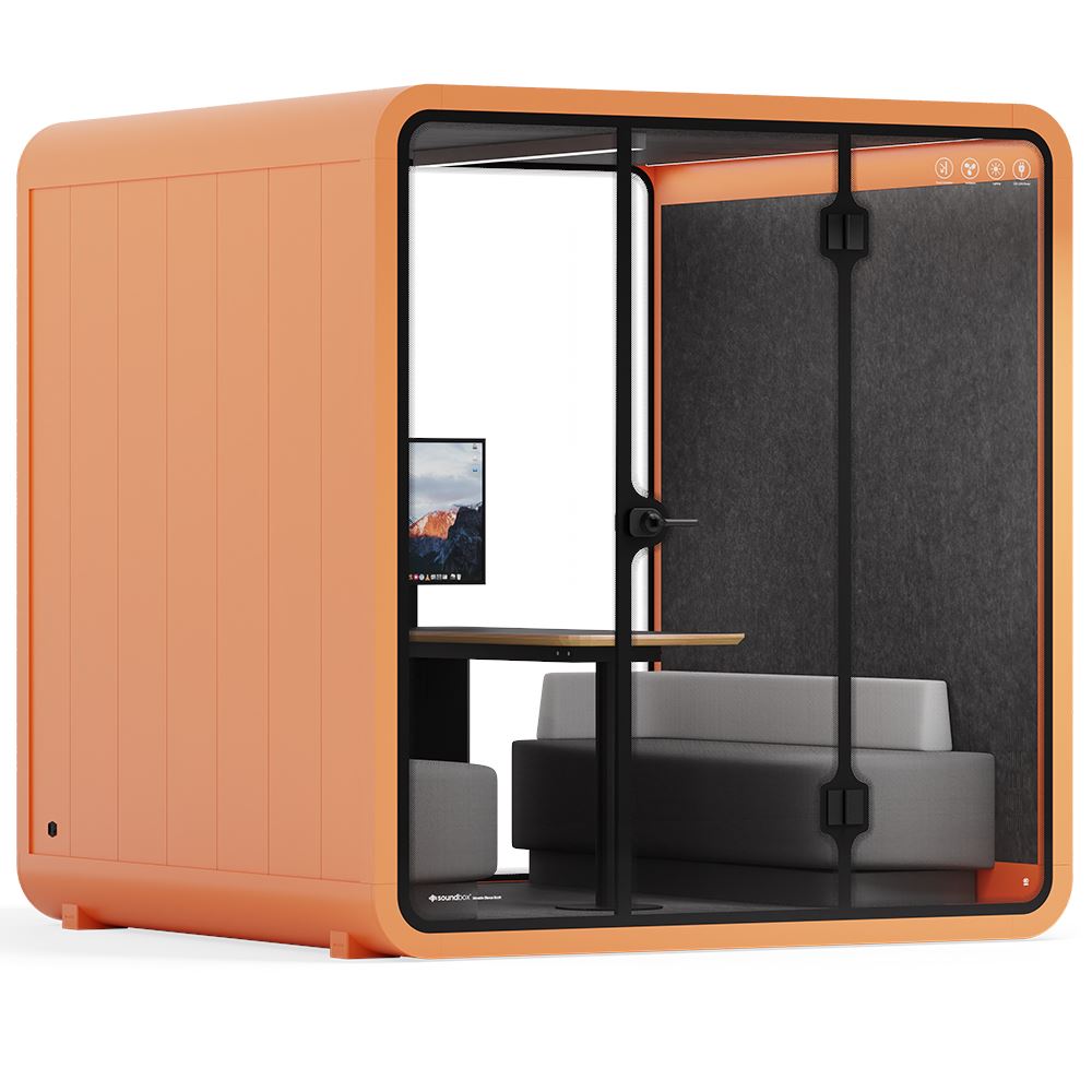 Sound box Meeting Booth Quell - 6 Person - XL-S115-DRK-GREY-ST-06-SY-05