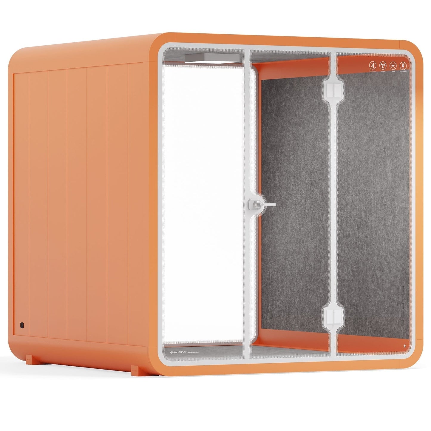 Sound box Meeting Booth Quell - 6 Person - XL-S115-DRK-GREY-ST-06-SY-05