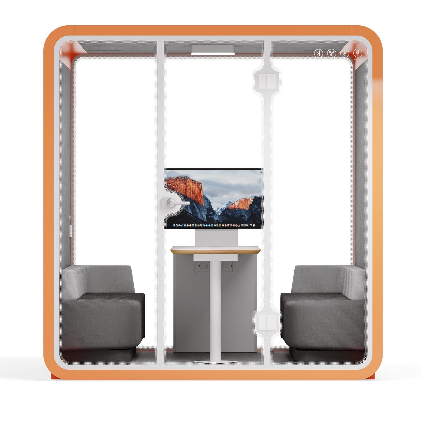 Sound box Meeting Booth Quell - 6 Person - XL-S115-DRK-GREY-ST-06-SY-05