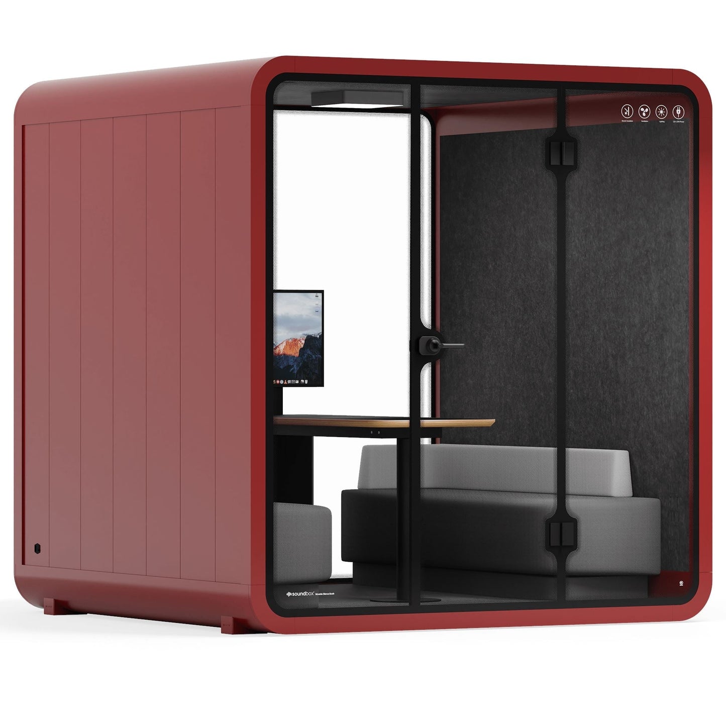 Sound box Meeting Booth Quell - 6 Person - XL-S115-DRK-GREY-ST-06-SY-05