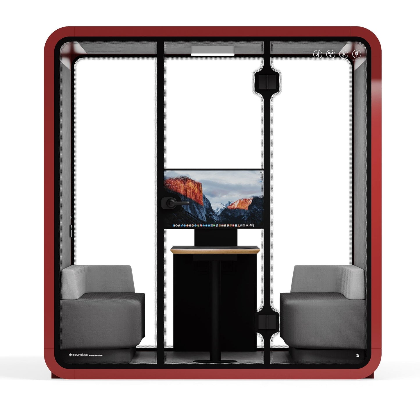 Sound box Meeting Booth Quell - 6 Person - XL-S115-DRK-GREY-ST-06-SY-05