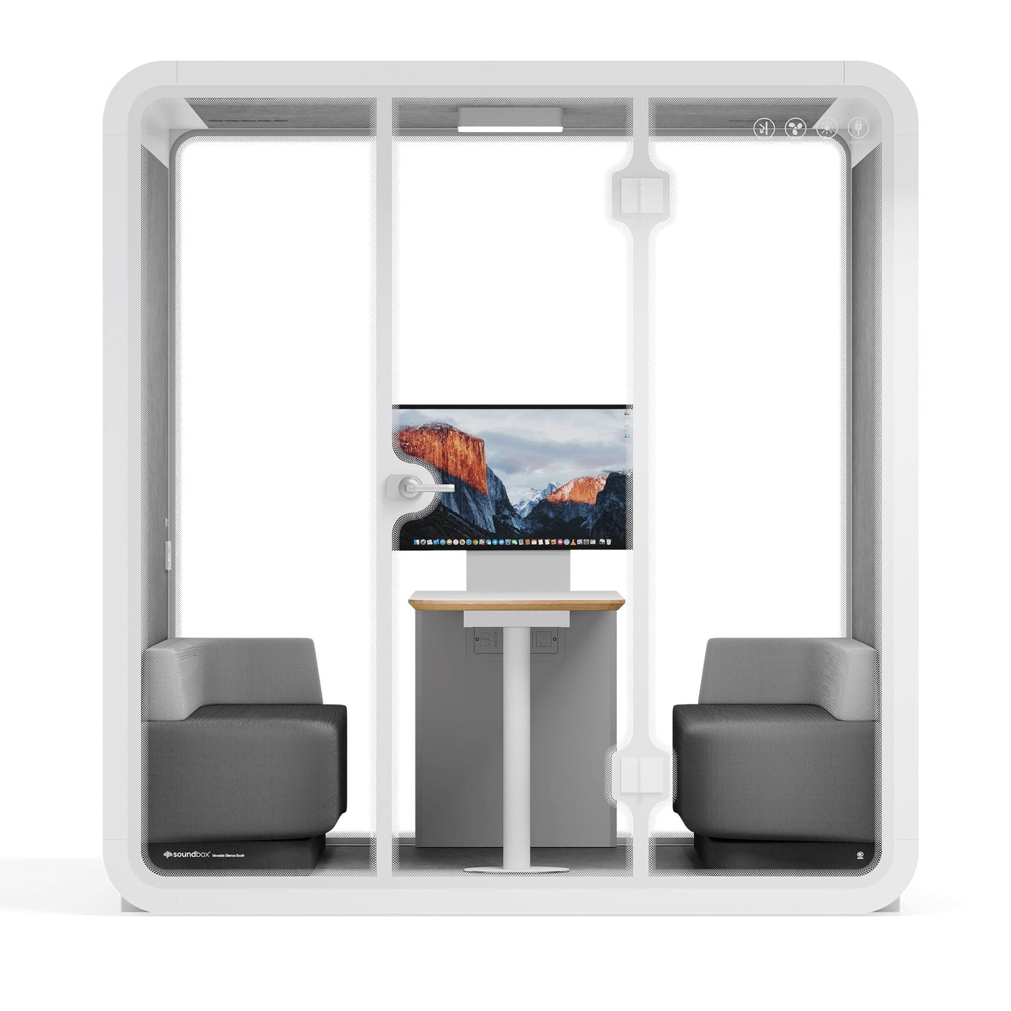 Sound box Meeting Booth Quell - 6 Person - XL-S115-DRK-GREY-ST-06-SY-05