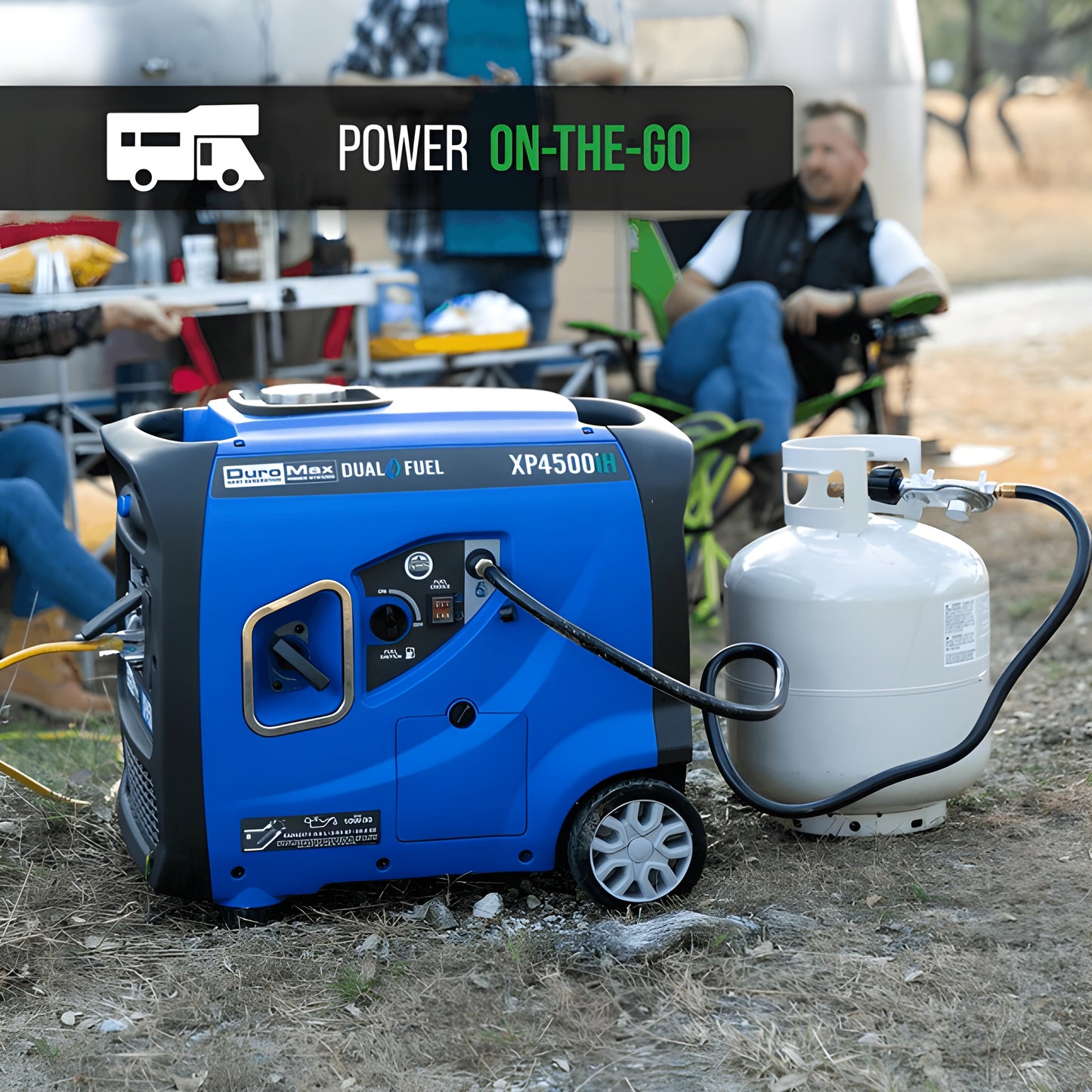 DuroMax 4,500 Watt Portable Dual Fuel Inverter Generator w/ CO Alert - XP4500iH